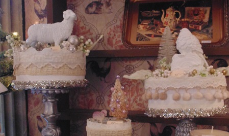 Repurposed Winter White Cakes